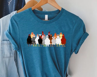 Women Chicken Shirt, Mothers Day Woman Shirt, Chicken Shirt, Chicken Shirt, Love Chickens, Animal Tee Shirt, Chicken T-shirt, Farm Shirt