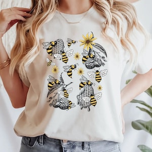 Bee T-shirt, Beekeeper Shirt, Bee Lover Gift, Insect Shirts, Earth Day Shirts, Beekeeper Gift, Bee Lover Shirt,Save the Bees Shirt, Bee Tee