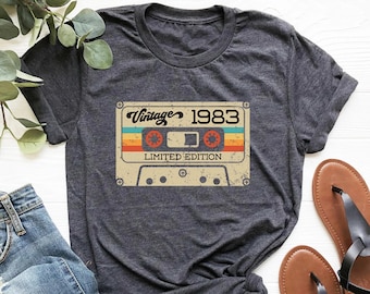 1983 Vintage Shirt, 1983 Birthday Shirt, 43rd  Birthday Gift,43rd  Birthday Gift Shirt, 1983 Vintage Tee, 1983 Retro Shirt, Vintage Birthday