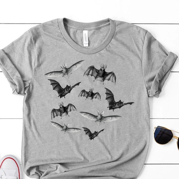 Halloween Vampire Bat Vintage, Gothic Shirt, Vintage Halloween Bats Collage Shirt, Gothic It's Freakin Bats Bat Lovers Halloween T-shirt