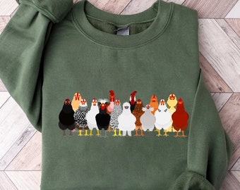 Chicken Sweatshirt, Mothers Day Chicken Sweatshirt, Women Chicken Sweatshirt, Love Chickens, Animal Sweatshirt, Funny Farmer Farm Hoodie