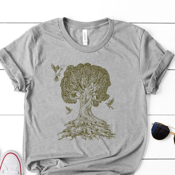 Tree Shirt,Gnarled Tree T-shirt Men's Graphic Tee,Tree Of Life,For Men's Cool Gifts,Tree Of Life Shirt,Nature Lover Gift,Women's Graphic Tee