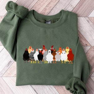 Chicken Sweatshirt, Mothers Day Chicken Sweatshirt, Women Chicken Sweatshirt, Love Chickens, Animal Sweatshirt, Funny Farmer Farm Hoodie