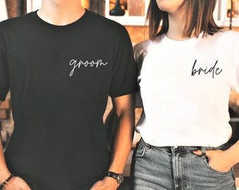 Bride and Groom Shirt, Wedding Shirts, Bride Groom Shirt Set, Just Married Shirt, Honeymoon T-Shirts, Mr. Mrs. Shirt, Newly Married T-shirts