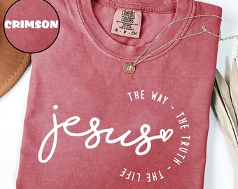 Comfort Colors® Religious Shirt, Jesus Shirt, Christian Comfort Retro Shirt, Bible Verse Shirt, Faith Based Shirt, Womens Christian T-shirts