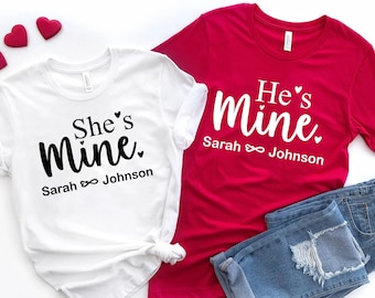 She's Mine Shirt, He's Mine Shirt, Valentines Couple Shirt, Couple Shirt, Gift For Her, Gift For Him, Valentines Day Gift, Matching Shirts