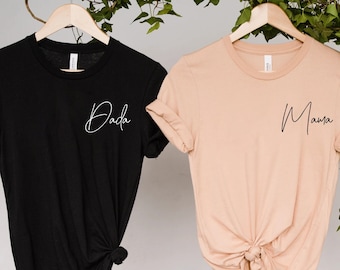 Mama Dada Couples Shirt, Gift For Dad, Gift For Mom, Dad To Be Gift, Mom Dad Shirts, Pregnancy Reveal Tees,Matching Shirts,Mama And Dada Tee