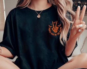 People Give Me The Creeps T-Shirt, Horror Shirt, Horror Gift For Men, Halloween Shirt, Skeleton Hand Tee, Witch Vibes Shirt, Spooky Season