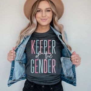 Keeper of the Gender Shirt , Gender Reveal Party Shirts, Team Boy Team Girl Baby Announcement Shirts Gender Reveal Idea Family reveal