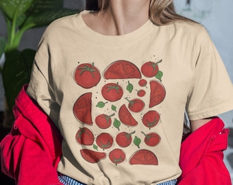 Tomato Shirt, Graphic Tee, Vegetable Shirt, Clothing Foodie, Gardening Gift, Veggie Shirt, Food Shirt, Garden T-shirt, Foodie Gift,Gardening