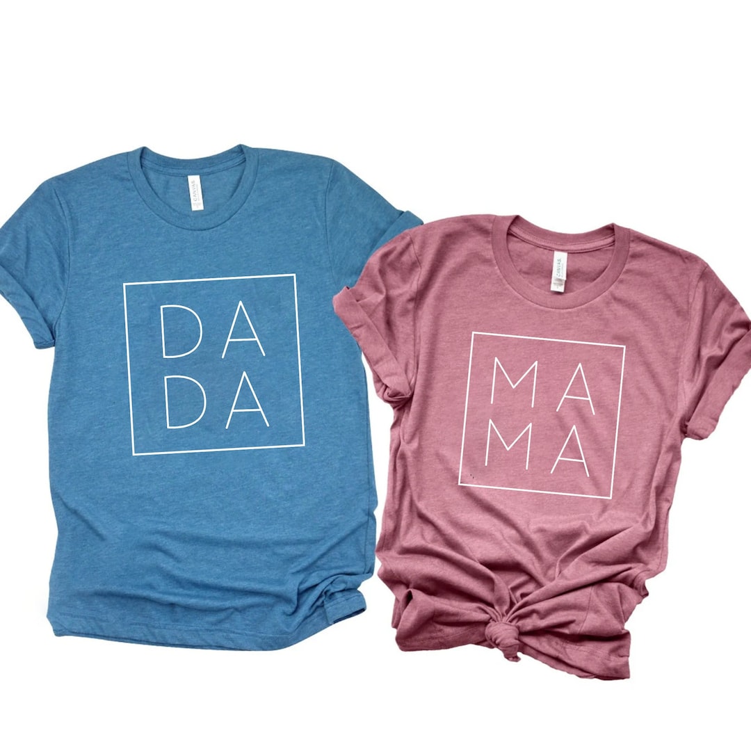 Mama and Dada Shirts, Mom and Dad Tees, Cute Mom Dad Shirts, Pregnancy ...