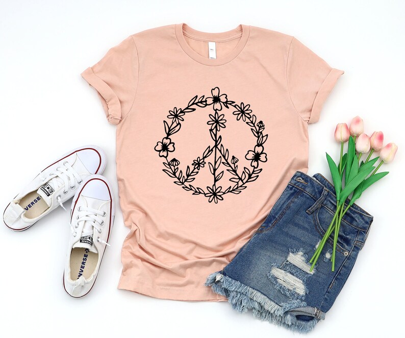 Peace Shirt, Peace T-shirt, Peace Sign Shirt, Peace Sign T-Shirt, Peace Symbol, Peace T-Shirt, Peace Symbol Shirt, Graphic Tees For Women image 7