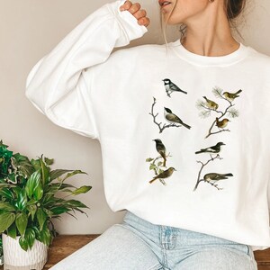 Bird Shirt, Bird Lovers T-Shirt, Birdwatcher Shirt, Cute Birdie Shirt, Birdwatching Lover T-Shirt, Bird Lover Gift, Vintage Bird Shirt,Bird image 2