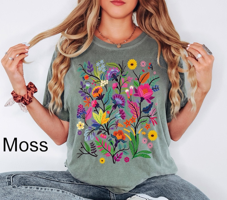 Comfort Colors® Wildflower Shirt, Wild Flowers Shirt, Floral Shirt ...