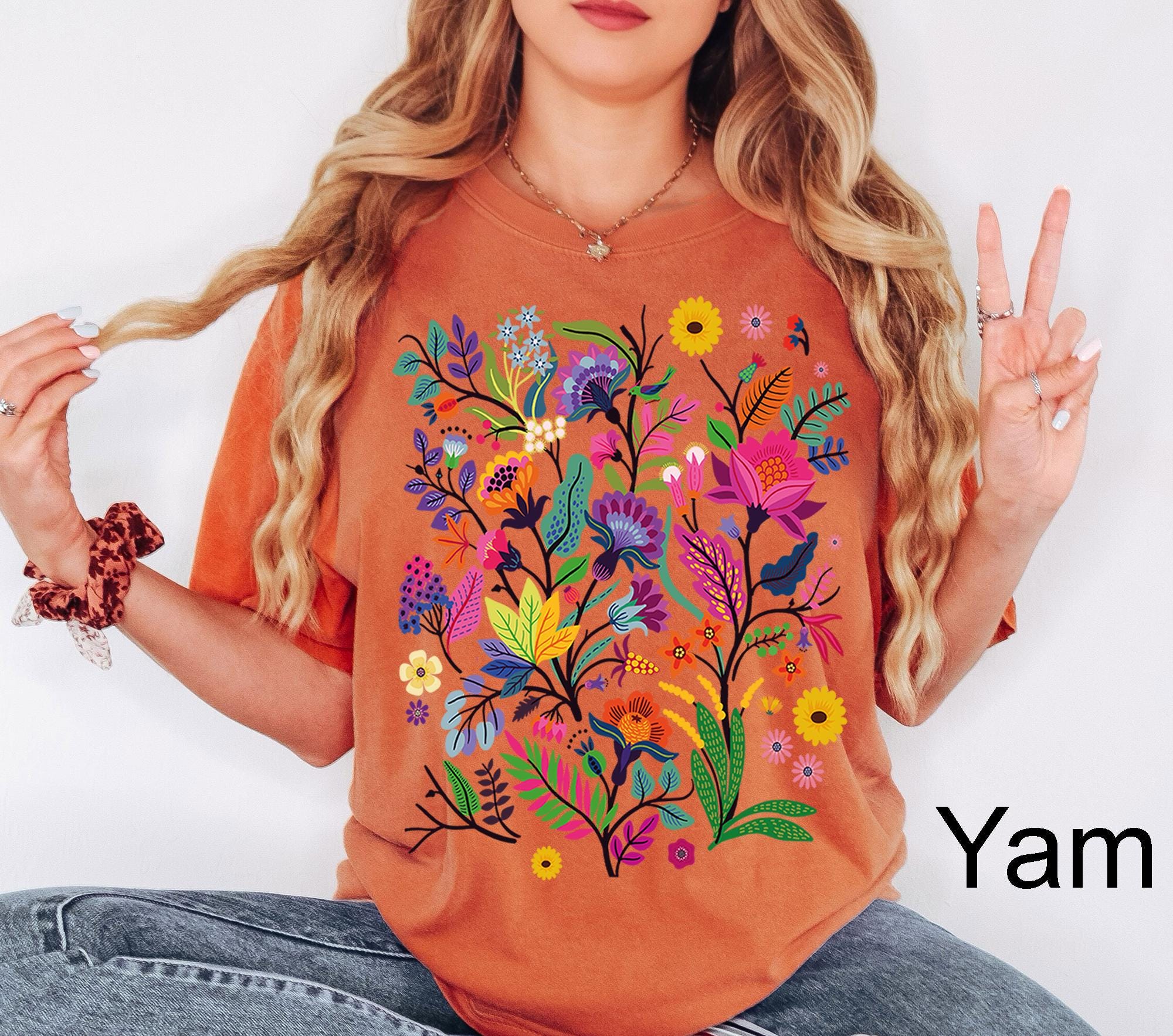 Comfort Colors® Wildflower Shirt, Wild Flowers Shirt, Floral Shirt ...