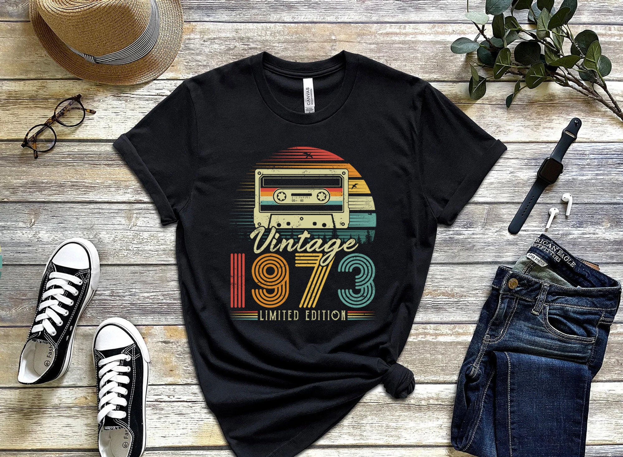 Discover 50th Birthday Shirt,Vintage 1973 Shirt, 50th Birthday Gift T-Shirt