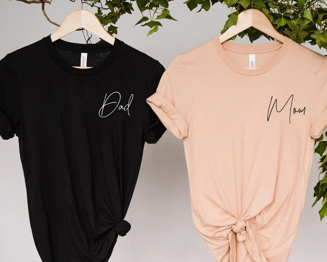 Mom and Dad Shirts, Mom and Dad Tees, Mom Pocket Tee, Dad Pocket Tee ...