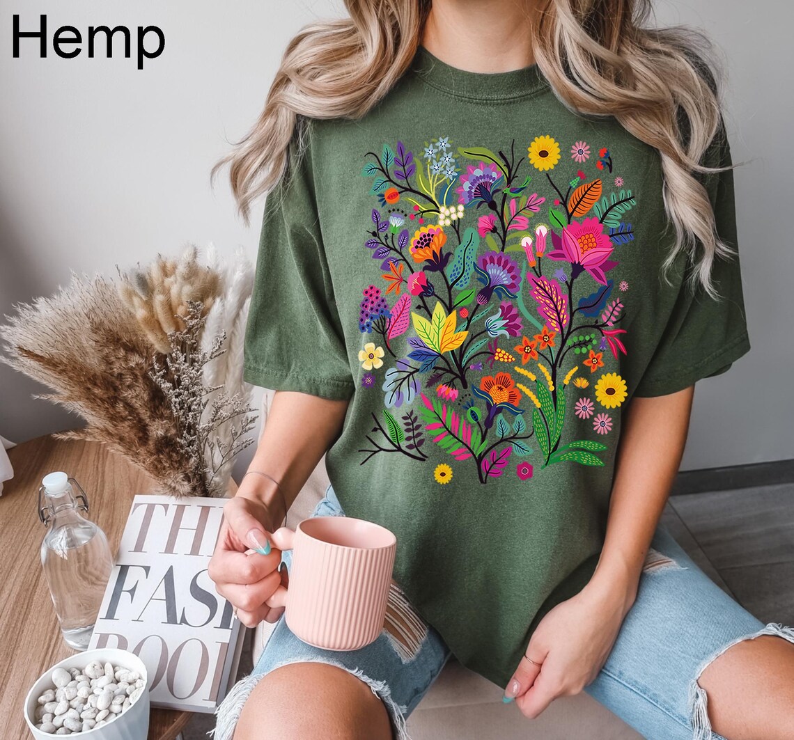 Comfort Colors® Wildflower Shirt, Wild Flowers Shirt, Floral Shirt ...