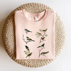 Bird Shirt, Bird Lovers T-Shirt, Birdwatcher Shirt, Cute Birdie Shirt, Birdwatching Lover T-Shirt, Bird Lover Gift, Vintage Bird Shirt,Bird image 6