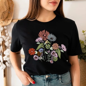 Women's Graphic Tees, Wildflower Shirt, Boho Floral Shirt ...