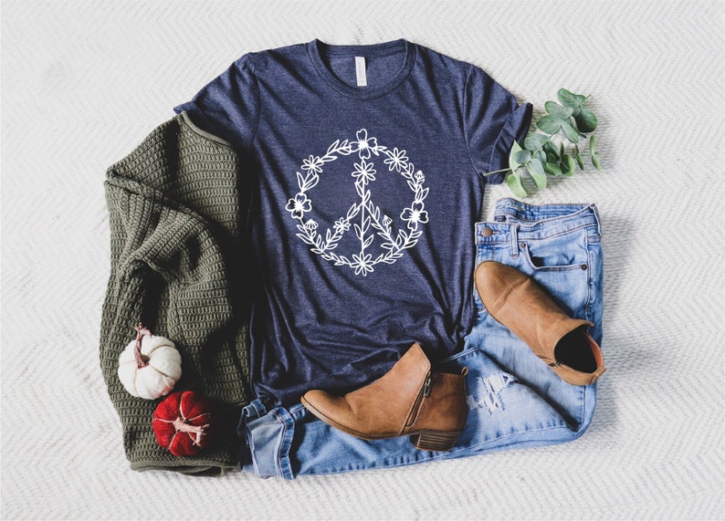 Peace Shirt, Peace T-shirt, Peace Sign Shirt, Peace Sign T-Shirt, Peace Symbol, Peace T-Shirt, Peace Symbol Shirt, Graphic Tees For Women image 3