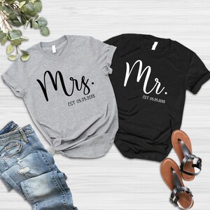 Personalized Mr and Mrs, Custom Wifey and Hubby Shirt, Bride and Groom ...