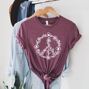 Peace Shirt, Peace T-shirt, Peace Sign Shirt, Peace Sign T-Shirt, Peace Symbol, Peace T-Shirt, Peace Symbol Shirt, Graphic Tees For Women image 4