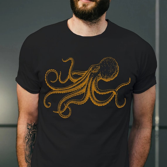 Octopus Japanese Shirt, Octopus Shirt, Gyotaku Traditional Art Shirt, Japan Anime Manga Tees, Samurai Mens Womens Tee, Octopus Arts Shirt