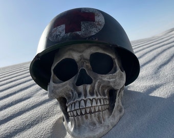 Toy WW2 Helmet with skull