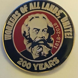 Karl Marx 200 years 30mm Enamel Pin Badge