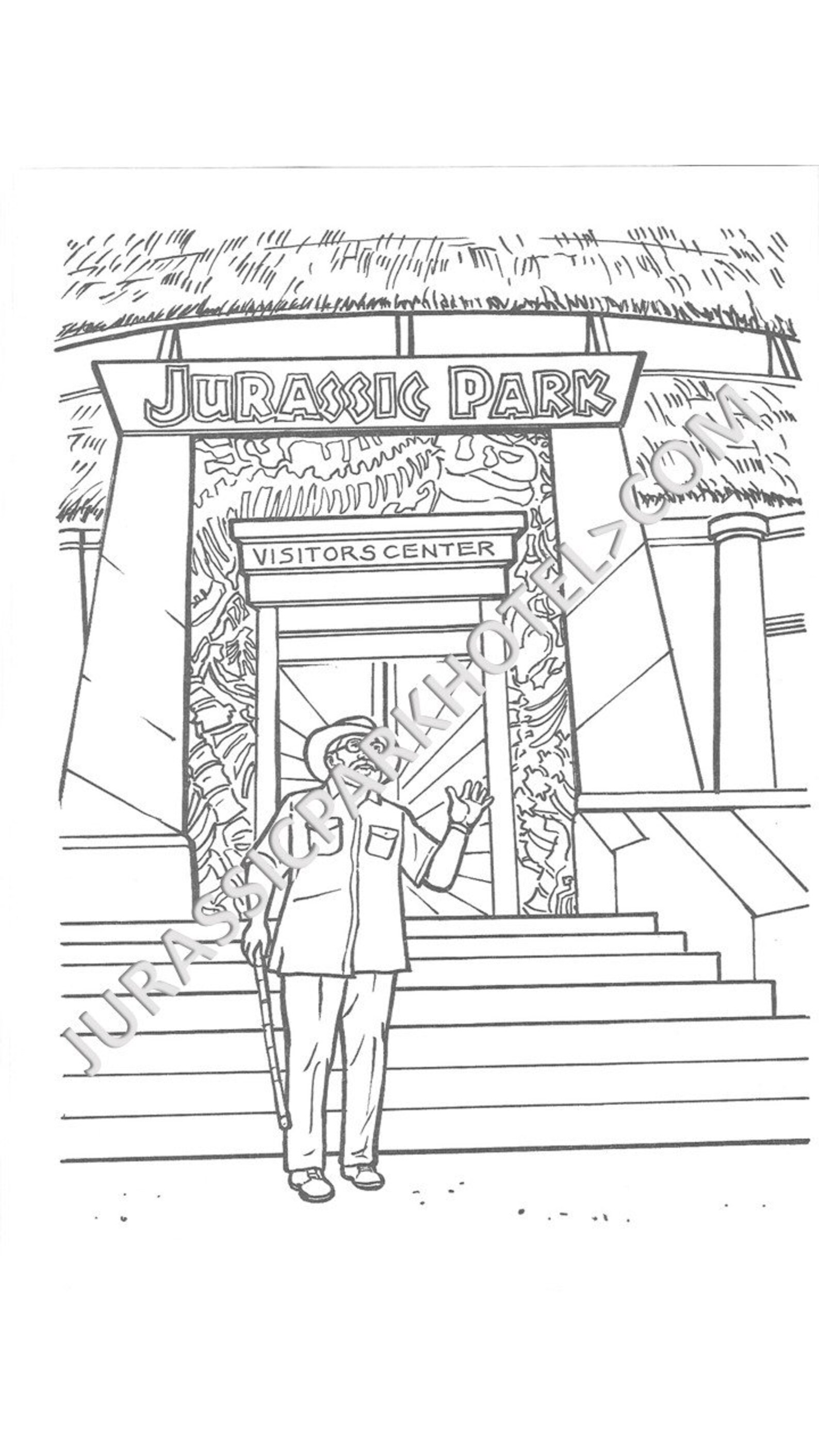 Jurassic Park Coloring Book From 1993 - Etsy