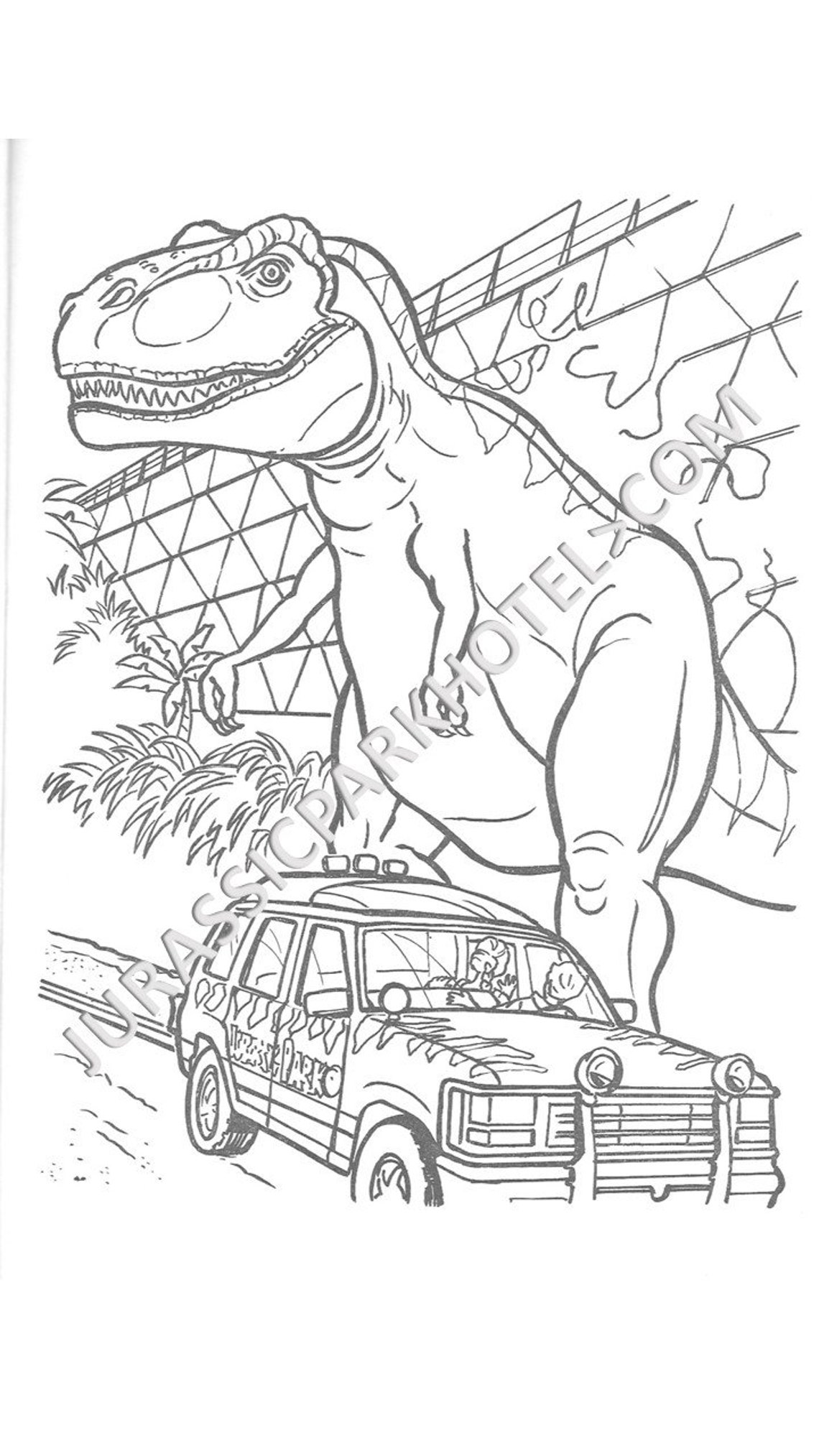 Jurassic Park Coloring Book From 1993 - Etsy