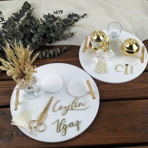 Engagement Tray Set / Nişan Söz Tepsisi / Wedding Decoration / Personalized Wedding Ring Tray, Ring Box, Engagement Ring Tray