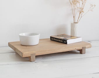 Ruwe en rustieke houten schaal, serveer- en presentatieschaal, voorgerecht- en koffieschaal, minimalistische schaal, wabi-sabi, oprijsschaal