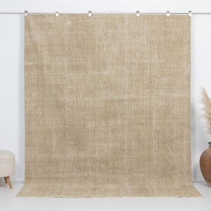 7x9 Vintage Rug, Plain Turkish Rug, Beige Antique Handmade Rug, Oushak Rug, Anatolian Rug,  Neutral Rug, Living Room Rug, Faded Rug,Area Rug