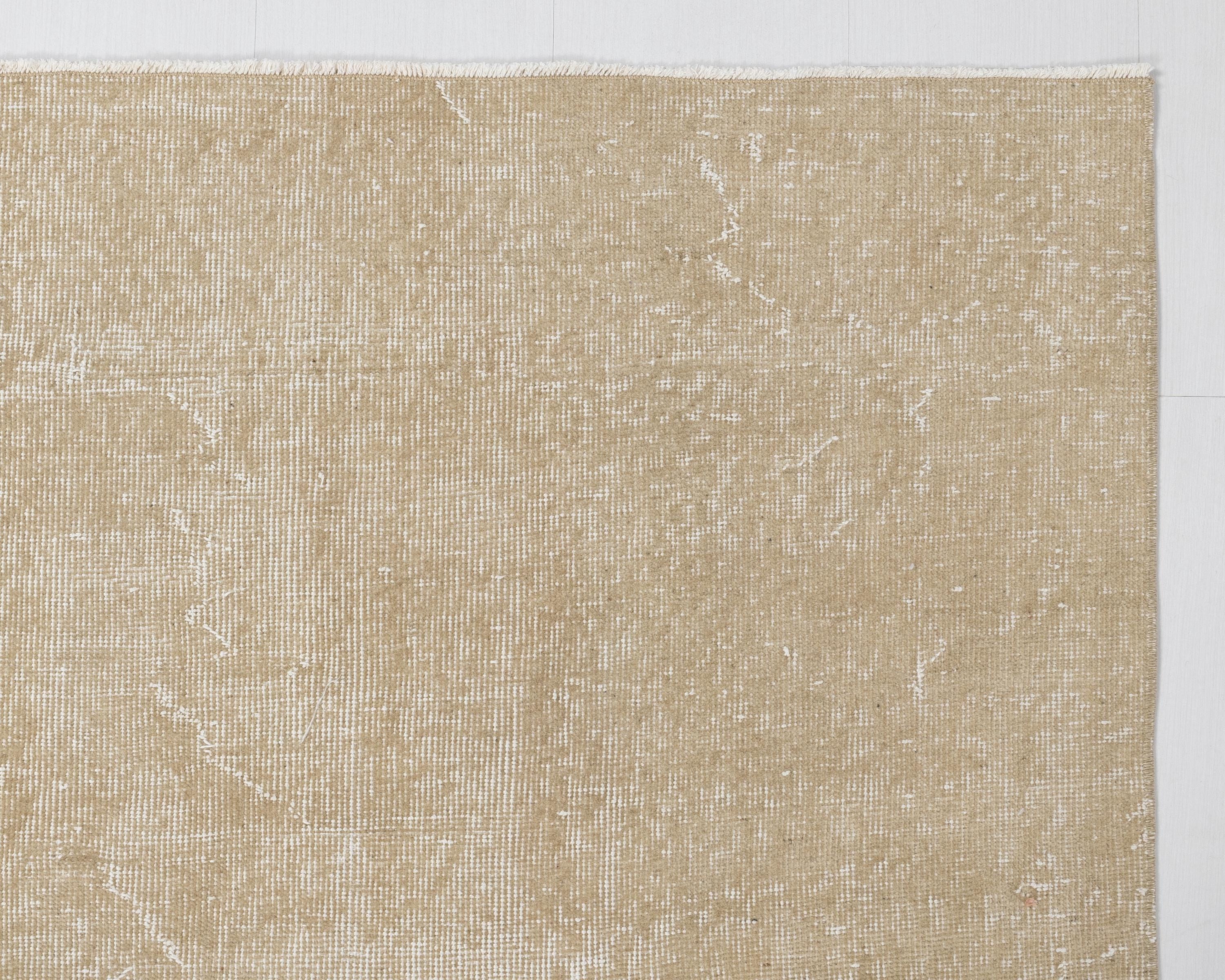 7x9 Beige Oushak Rug, Plain Vintage Turkish Wool, Anatolian Area Rug - Etsy