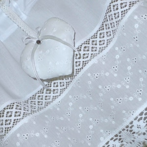 Weiße Gardine im schwedischen Stil Lochstickerei Spitze Kurzgardine Vorhang Bild 1