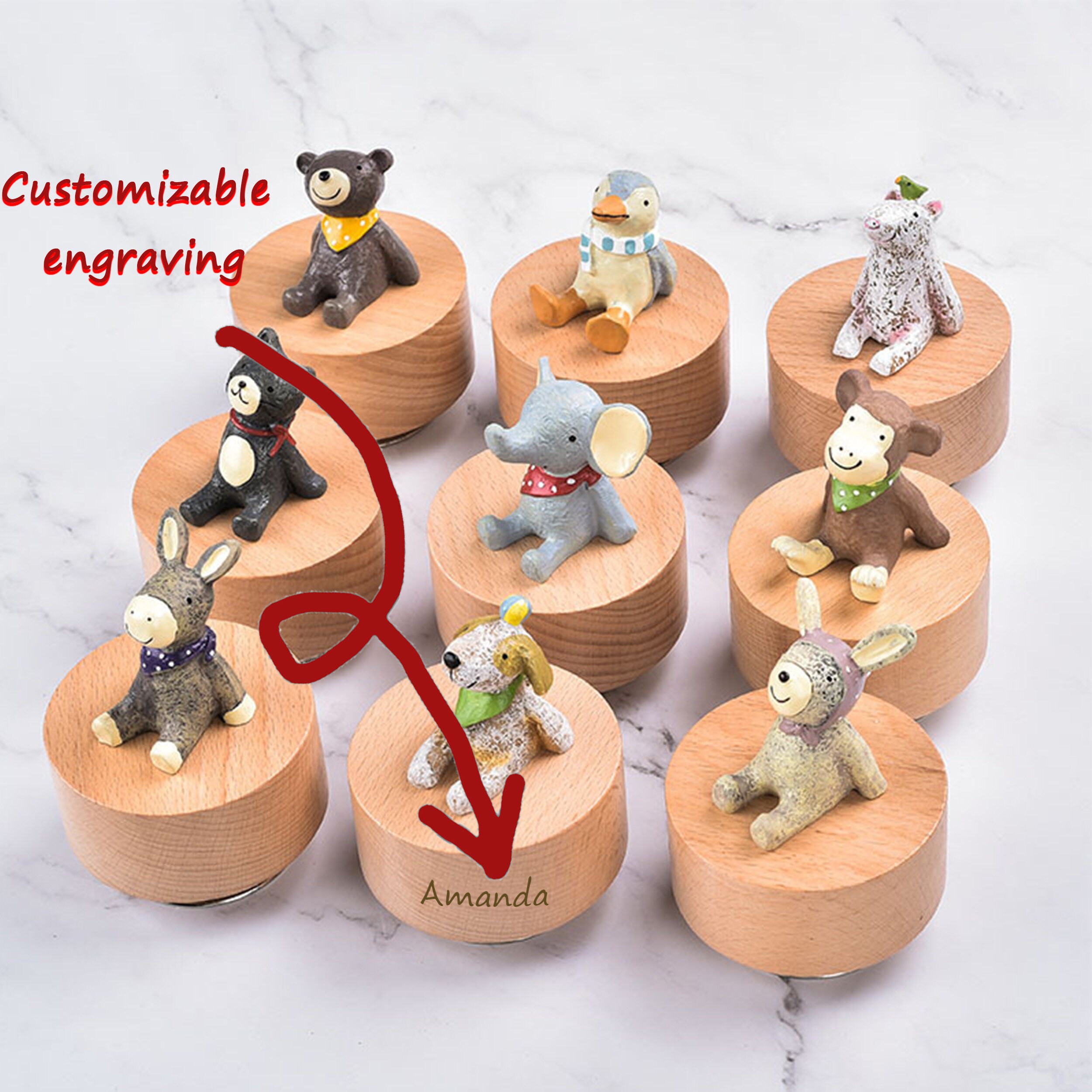 Animal Music Box Customized Personalized Music Box Carved Etsy Australia