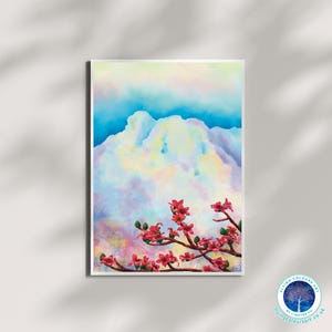 Hong Kong Lion Rock rouge soie coton arbre Bombax Ceiba - Impression d'art/affiche de rêve pour décoration murale d'art mural par Lingyee Fu