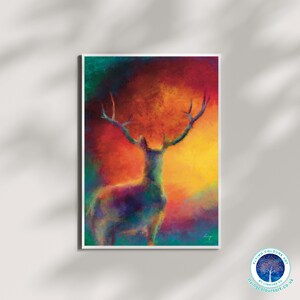 Aventure - Cerf, protection spirituelle, Harry Potter Patronus Exploration, art mural rêveur, impression d'affiches, carte, décoration d'intérieur, par Lingyee Fu