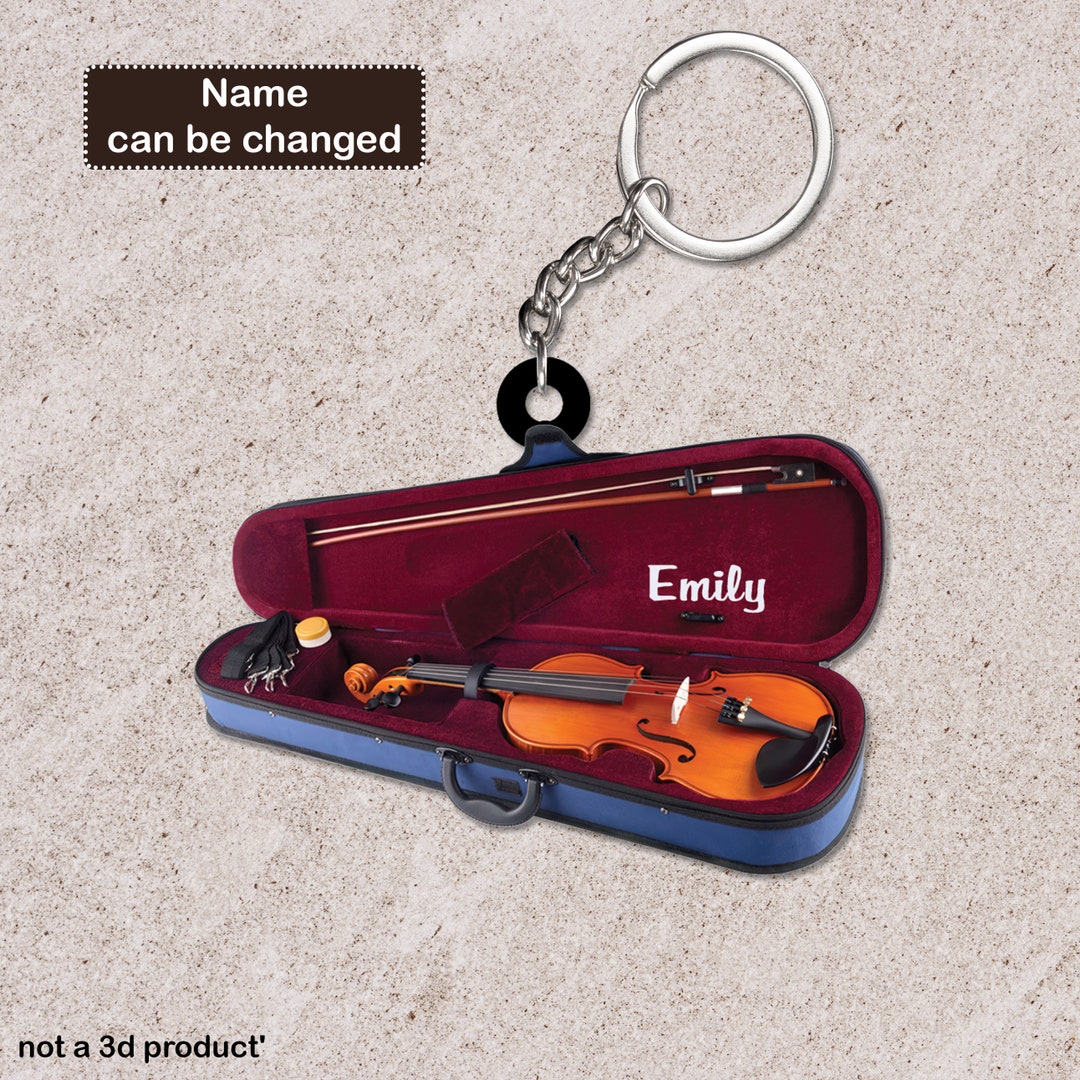 Violin Personalized Keychain Violin 2D Keychain Violin Etsy Australia
