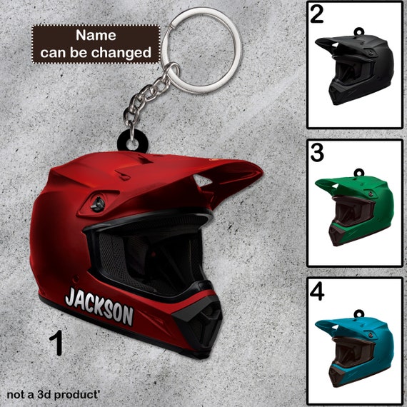 3D Mini Motorcycle Helmet Pendant Keychain Women Men Backpack Ornament Bag  Purse Decoration Gifts