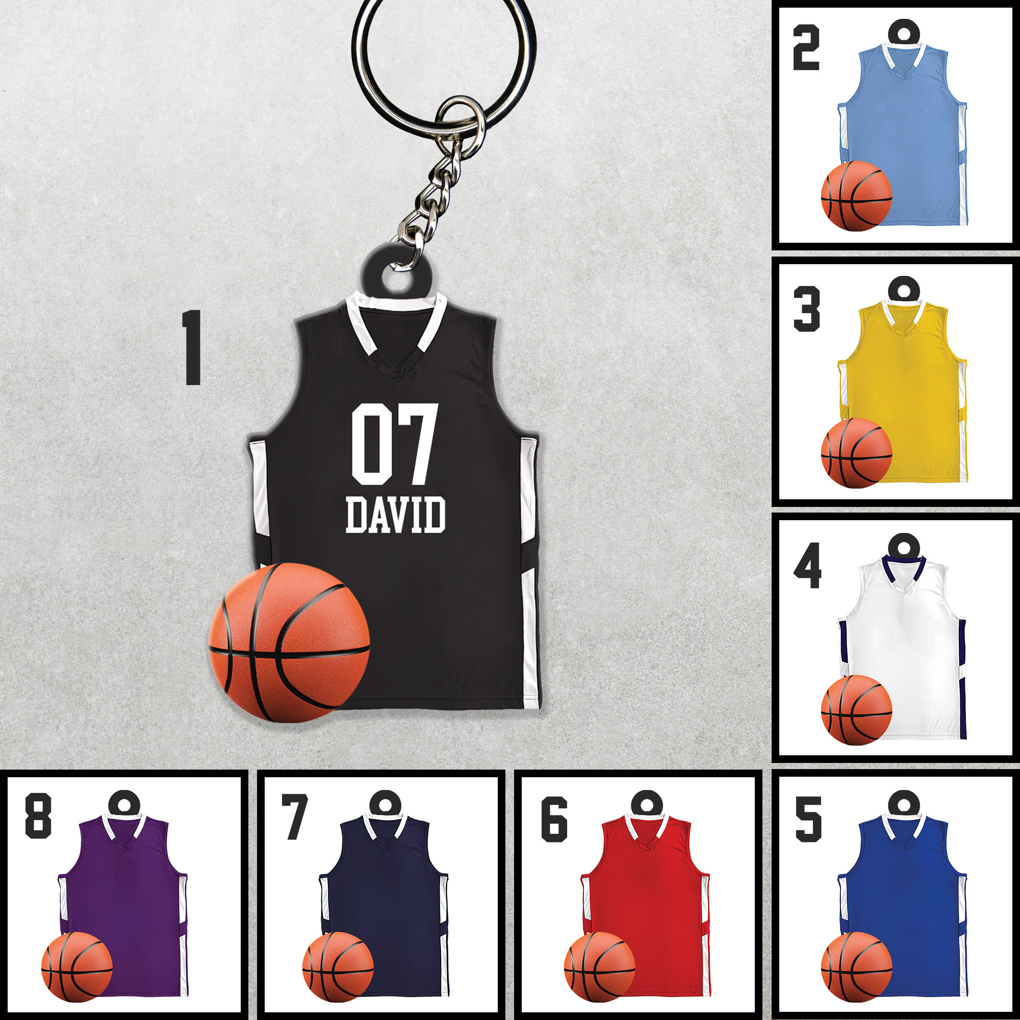  BESPORTBLE 10pcs Basketball Keychain Sports Key Ring