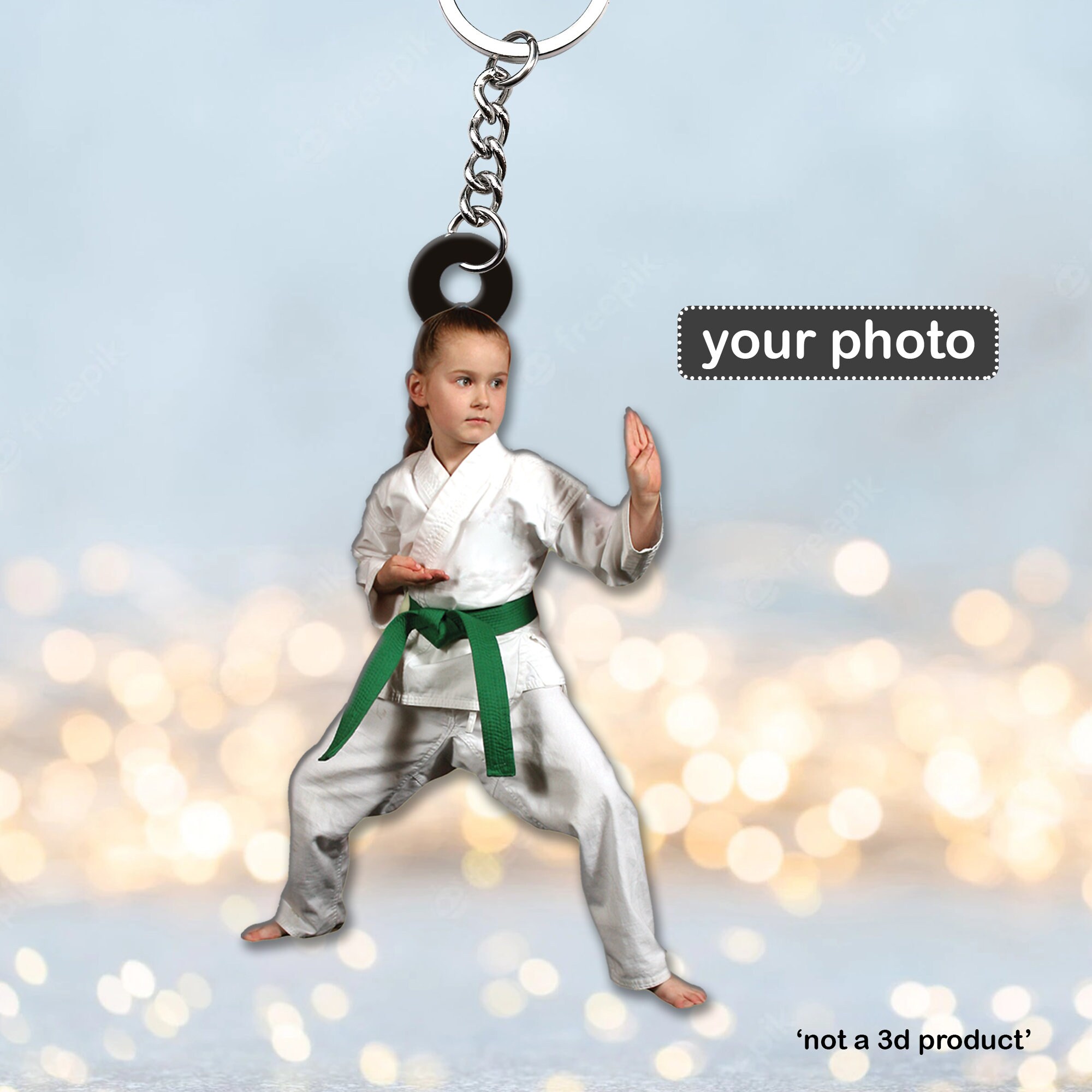 Custom Photo Karate Keychain Gift for Karate Player Karate Etsy
