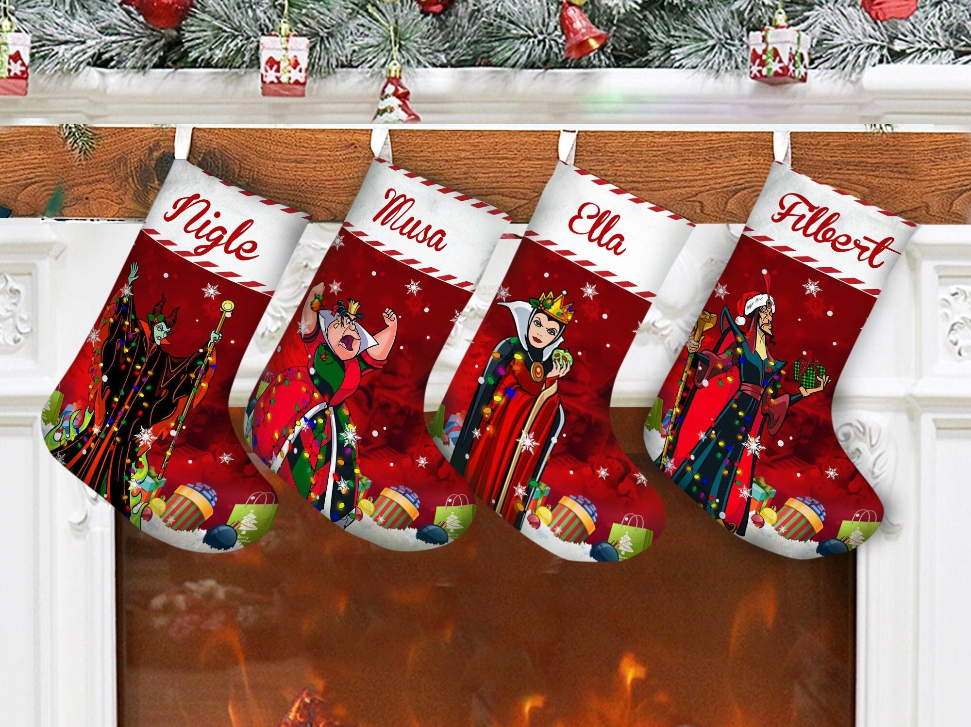 Discover Personalized Villains Christmas Stocking Disney Villain Christmas Stocking