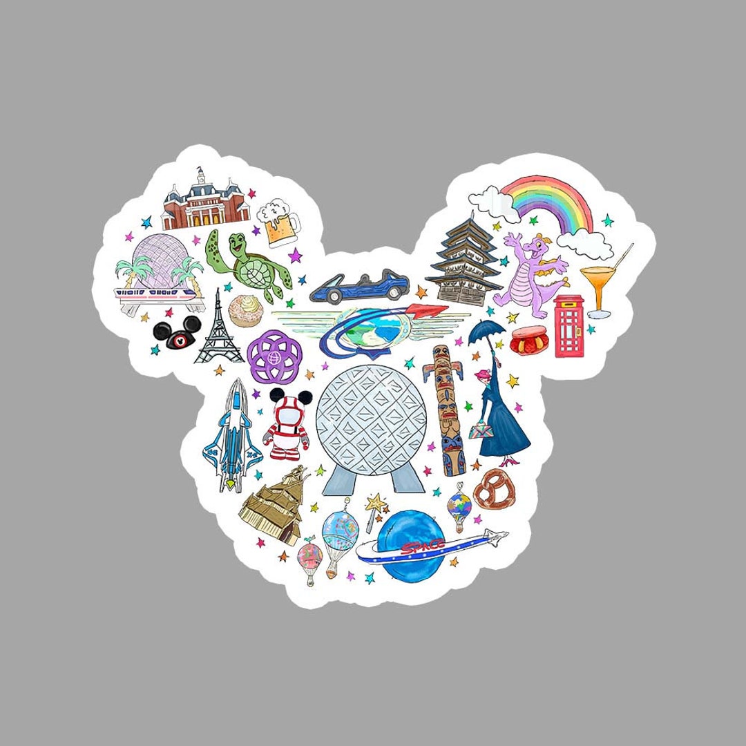 Epcot Sticker Vintage Epcot Sticker Epcot Decal Disney Etsy