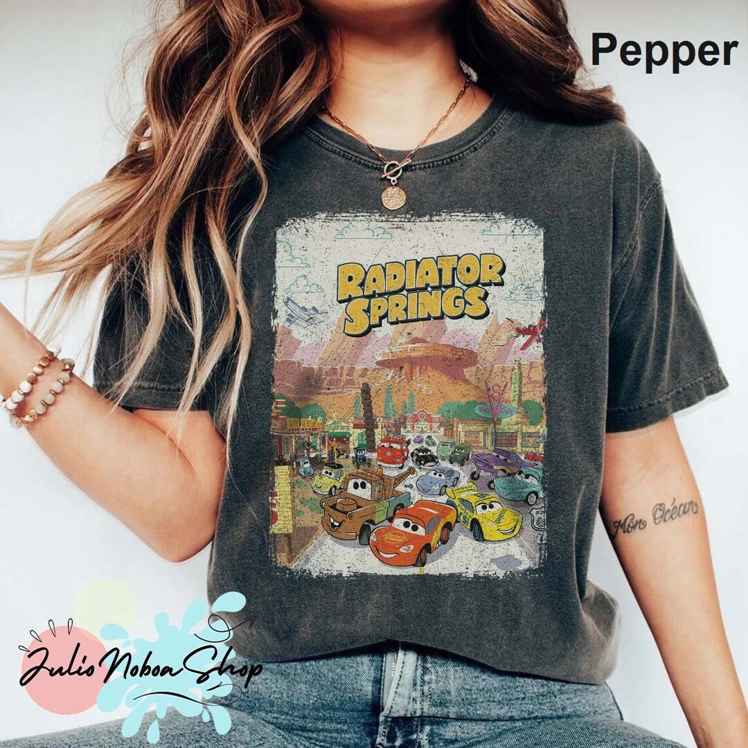 Retro Pixar Cars Comfort Colors Shirt Cars Movie Shirt Etsy