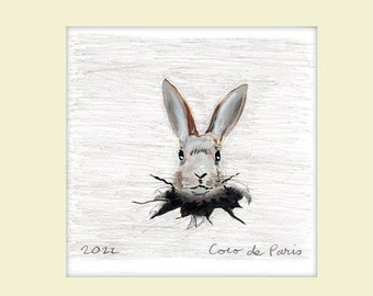 Artwork Rabbit, original painting by Coco de Paris