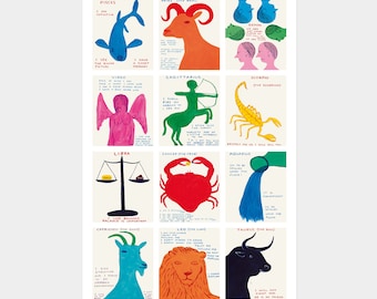 Signs of the Zodiac maxi poster (all 12 signs) - Etsy 日本