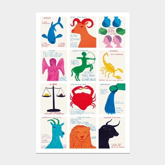 Signs of the Zodiac maxi poster (all 12 signs) - Etsy 日本
